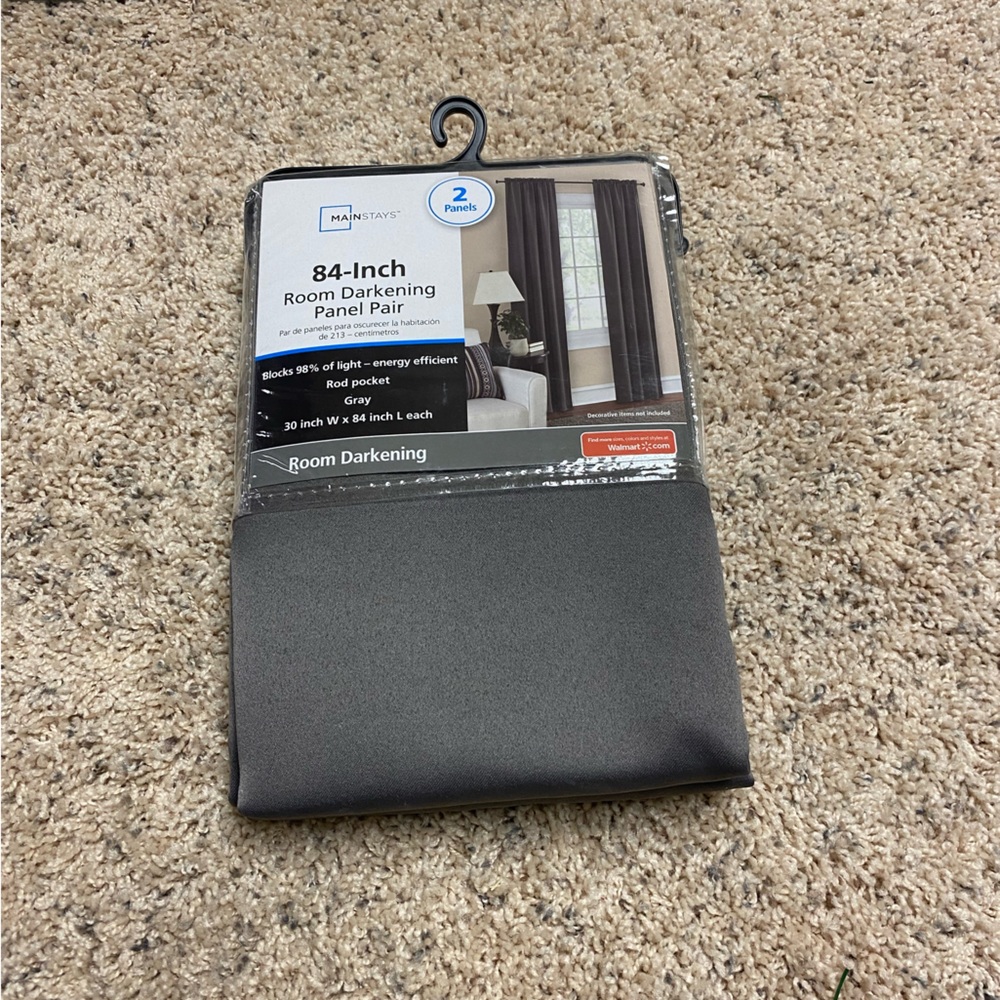 Grey Curtains 30x84 inch